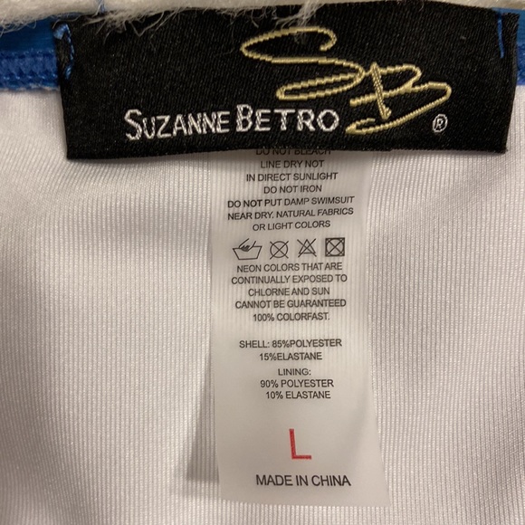 Suzanne Betro Swim bottom size L BNWOT color blue see photos - Picture 8 of 8